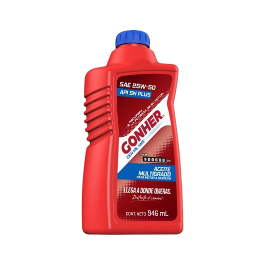 Aceite Multigrado 25w50 946 mL Gonher Alto Kilometraje