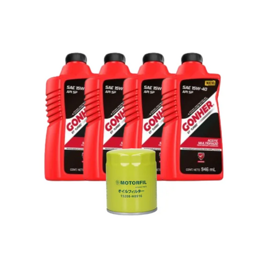 Kit Cambio De Aceite Para Tsuru Con Aceite 15w40 Gonher
