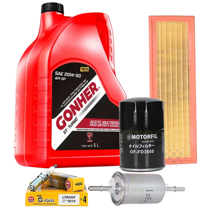 Kit Afinacion Ford Fiesta 2003-2010 1.6 Gonher B/platino 5lt
