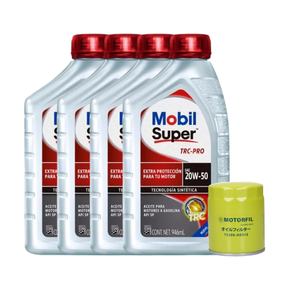 Kit Cambio De Aceite Para Tsuru Con Aceite 20w50 Mobil