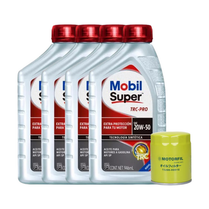 Kit Cambio De Aceite Para Tsuru Con Aceite 20w50 Mobil