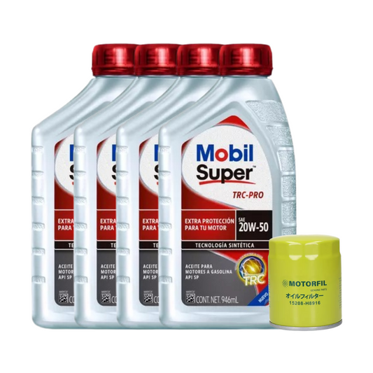 Kit Cambio De Aceite Para Tsuru Con Aceite 20w50 Mobil