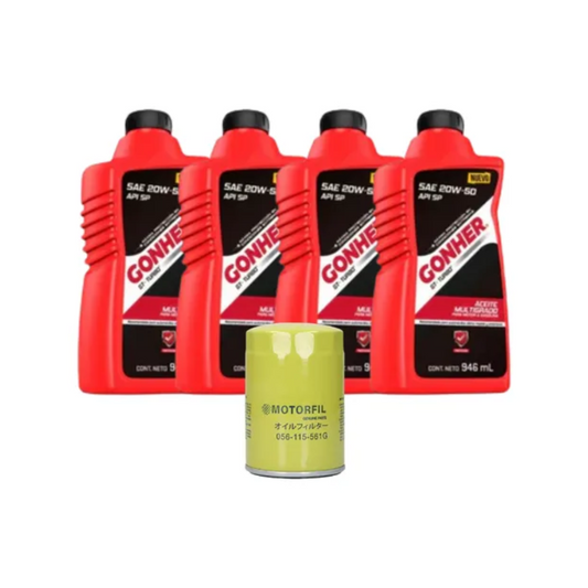 Kit Cambio De Aceite Golf 1986 Al 1995 Aceite Gonher 20w50