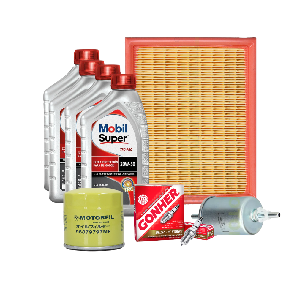 Kit Afinación Chevy Pick Up 1994 - 2003 1.4 1.6 20w50 Mobil B/GHONER