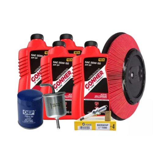 Kit De Afinacion Con Bujias Platino D21 93-04 2.4l Gonher