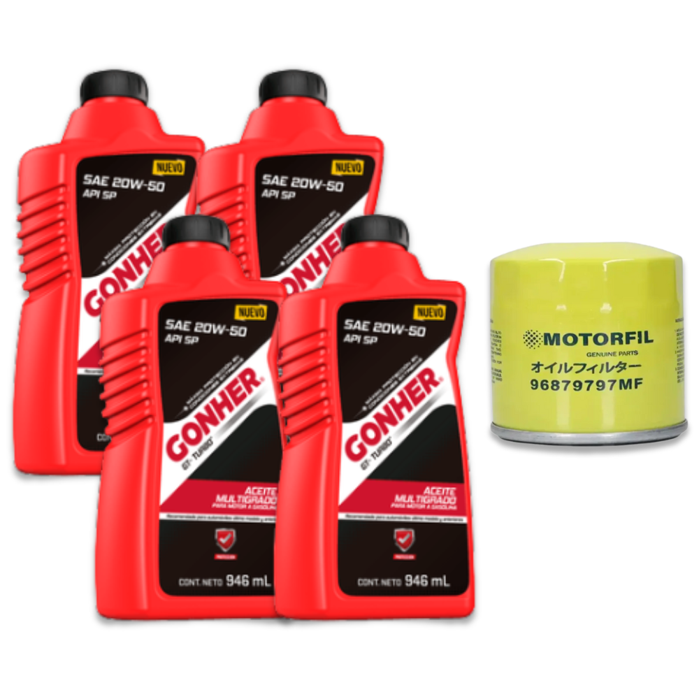 Kit De Cambio Aceite Aveo Chevy Corsa Optra Tornado 20w50