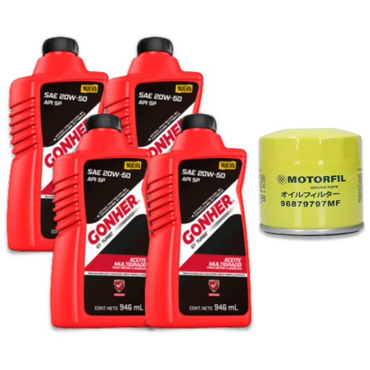 Kit De Cambio Aceite Aveo Chevy Corsa Optra Tornado 20w50