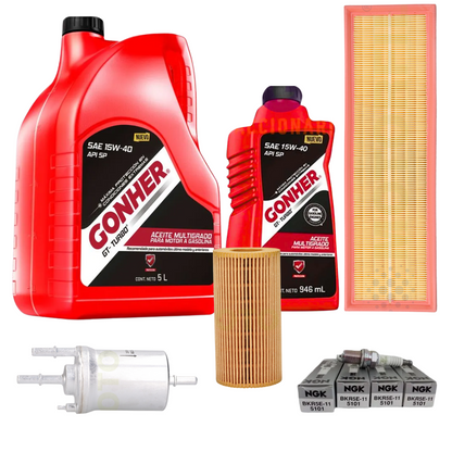 Kit De Afinación Bora 2006 Al 2010 2.5 Gonher 15w40 6 Lt