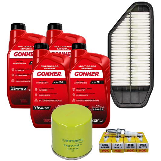 Kit Afinación Spark 11-18 1.2 25w50 Alto Km Bujia Platino