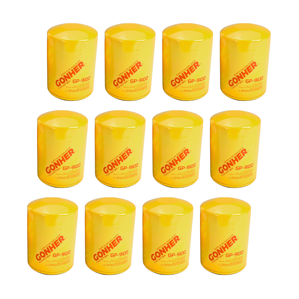 Filtros De Aceite Gp-9100 Gonher 12pz Mayoreo
