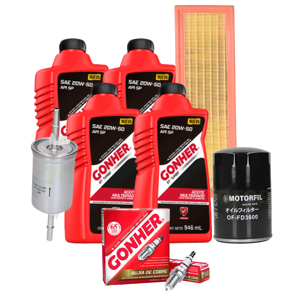 Kit Afinacion Ford Fiesta 2003-2010 1.6 20w50 Bujía Gonher