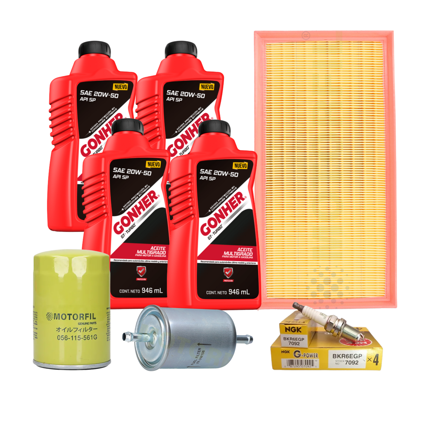 Kit De Afinación Jetta A4 Mk4  2000 Al 2010 2.0 Gonher 20w50 B/plati