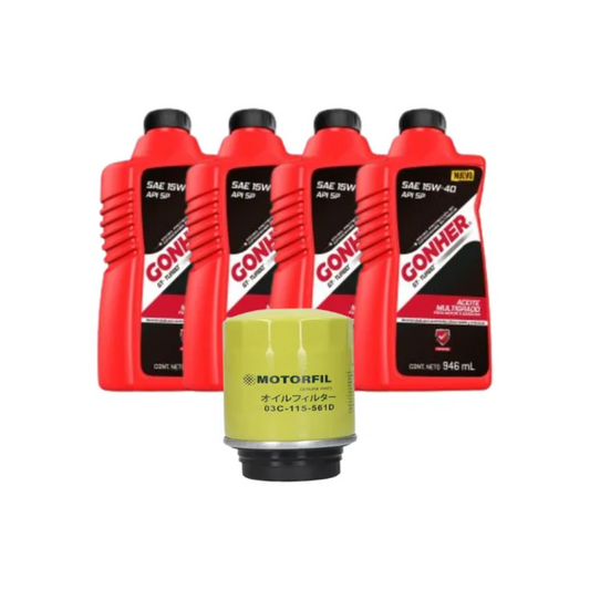 Kit Cambio De Aceite Vento 2014 Al 2021 1.6 Gonher 15w40