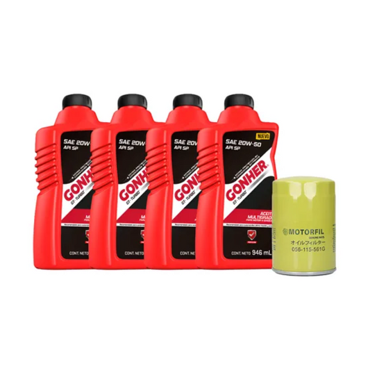 Kit Cambio De Aceite Jetta A4 Mk4  2000 Al 2010 2.0 Gonher 20w50