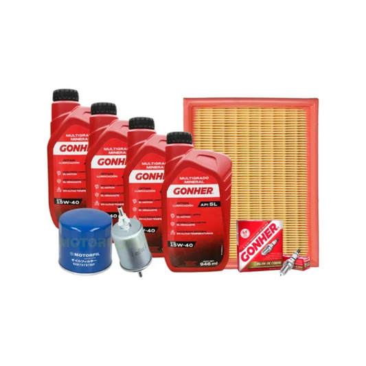 Kit Afinacion Chevy 1994-2012 Bujía Aceite Gonher 15w40