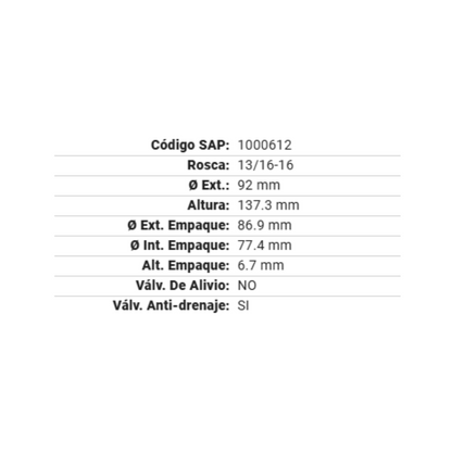 Filtro De Aceite Gp-5 Gonher 12 Pzas Mayoreo