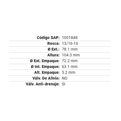 Filtros De Aceite Gp-3675 Gonher 12pz Mayoreo