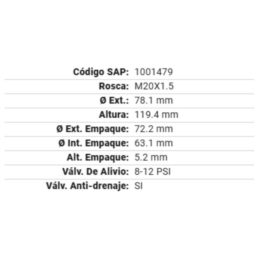 Filtros De Aceite Gp-24 Gonher 12pz Mayoreo