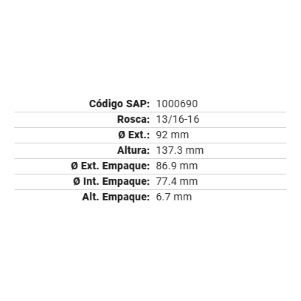 Filtros De Aceite Gp-13 Gonher 12pz Mayoreo