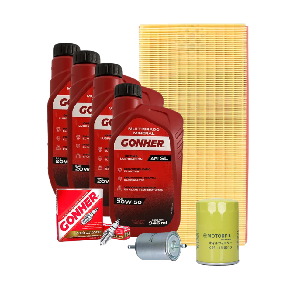 Kit De Afinación Jetta A4 Mk4 2000 Al 2010 2.0L 20w50 B/Ghoner
