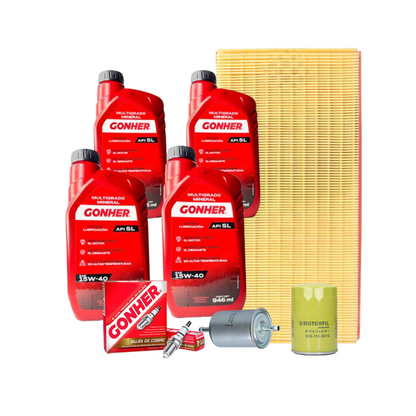 Kit De Afinación Jetta A4 Mk4 2000 Al 2010 2.0L 15w40 B/Ghoner