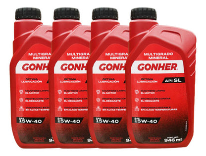 Kit Afinacion Chevy 1994-2012 Bujía Aceite Gonher 15w40