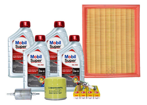 Kit Afinacion Chevy Pick Up 1994-2003 1.4 1.6 20w50 Mobil