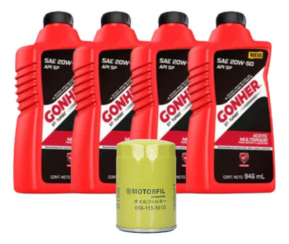 Kit Cambio De Aceite Jetta 2000 Al 2010 2.0 Gonher 20w50
