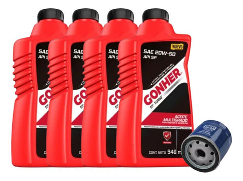 Kit Cambio De Aceite Sport Van 2007 Al 2010 1.6 Gonher 20w50