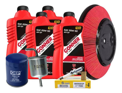 Kit De Afinacion Con Bujias Platino D21 93-04 2.4l Gonher