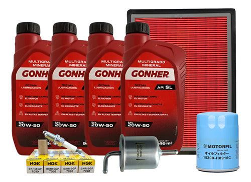 Kit De Afinación Tsuru Iii 1995 Al 2008 1.6l Gonher 20w50