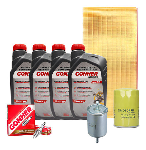 Kit Afinación Jetta A4 Mk4 00-10 2.0l 15w40 Semisintetico