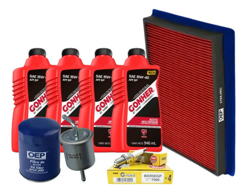Kit Afinacion Tsuru Iii 95-08 1.6l Gonher B/platino 15w40