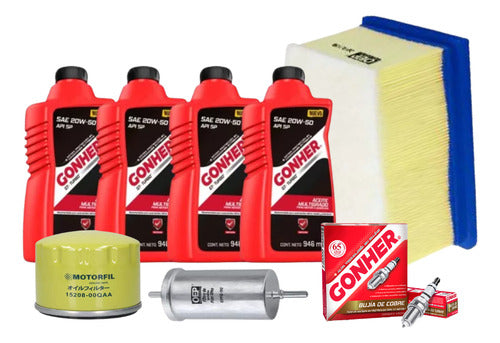 Kit De Afinacion Platina 2002 Al 2010 1.6 L 20w50 Bujía Gco