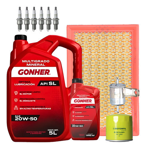 Kit De Afinacion Town & Country Apv 92-93 3.3l Gonher 20w50