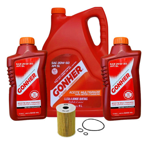 Kit Cambio De Aceite Transporter 2014 2.0t Gonher 20w50