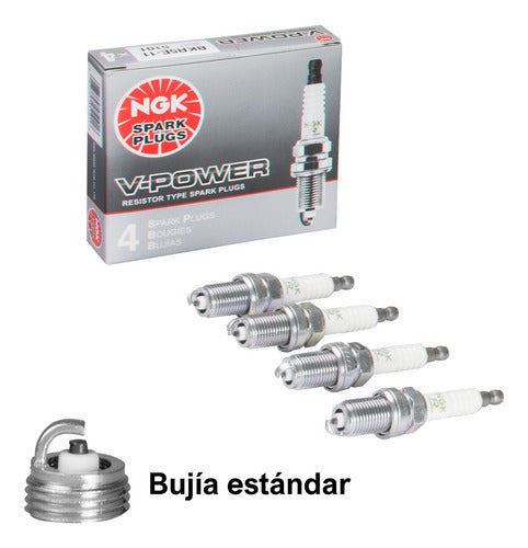 Kit Afinación Tsuru 2009 2010 2011 Con Bujía Ngk 20w50