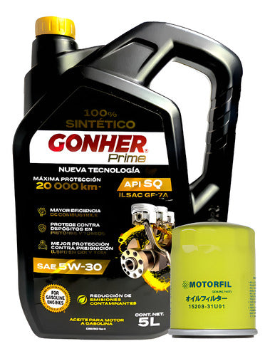 Kit Cambio Aceite 5w30 Honda Element 2007-2011 L4 2.4l