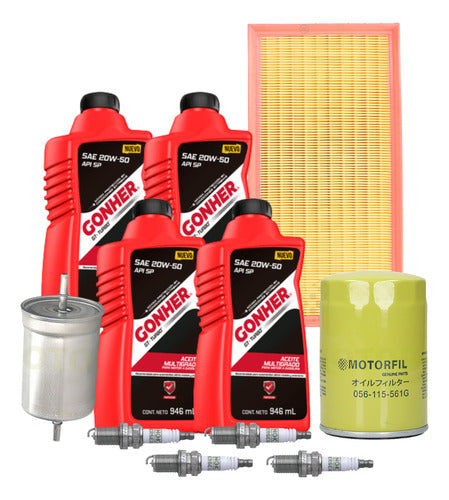 Kit De Afinación Jetta 2000 Al 2010 2.0 Gonher 20w50 B/plati