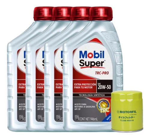 Kit Cambio De Aceite Para Tsuru Con Aceite 20w50 Mobil