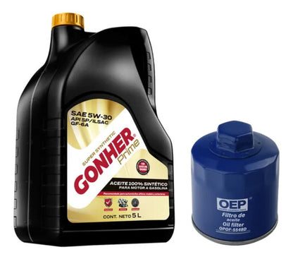 Kit Cambio De Aceite Lupo 2005 Al 2010 1.6 Gonher 5w30