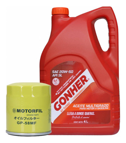 Kit Cambio De Aceite Sprint 1987 Al 1988 1.0 Gonher 20w50