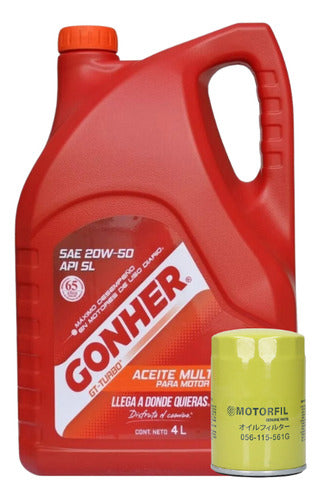 Kit Cambio De Aceite Sharan 2002 Al 2008 1.8t Gonher 20w50