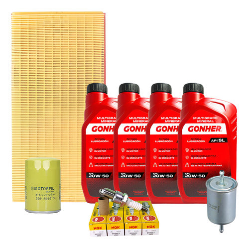Kit De Afinación Jetta A4 Mk4 2010 Al 2015 2.0 Gonher 20w50