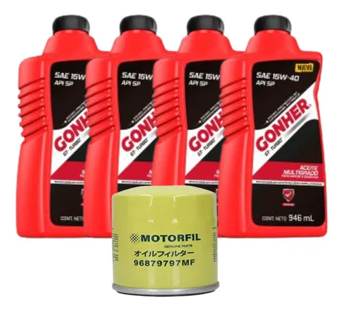 Kit De Cambio Aceite Aveo Chevy Corsa Optra Tornado 15w40