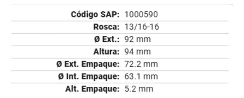 Filtros De Aceite Gp-3 Gonher 12pz Mayoreo