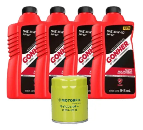Kit Cambio De Aceite Para Tsuru Con Aceite 15w40 Gonher