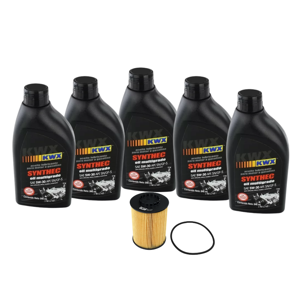 Kit Cambio Aceite Touareg 2012 Al 2017 3.6 6v 5w30 Kwx Sintetico