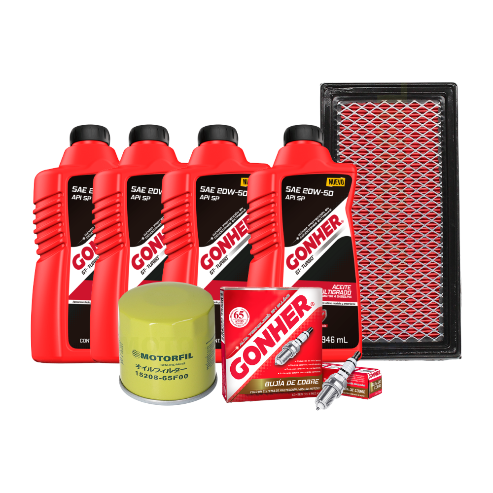 Kit Afinación Versa March V-driver 2012-2019 Bujía Gonher