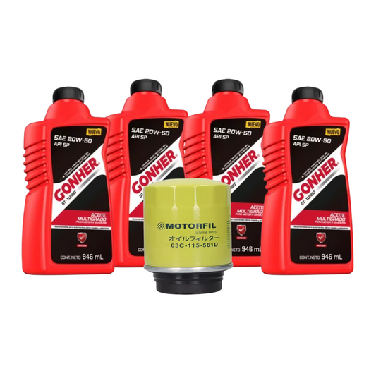 Kit Cambio De Aceite Vento 2014 Al 2021 1.6 Gonher 20w50